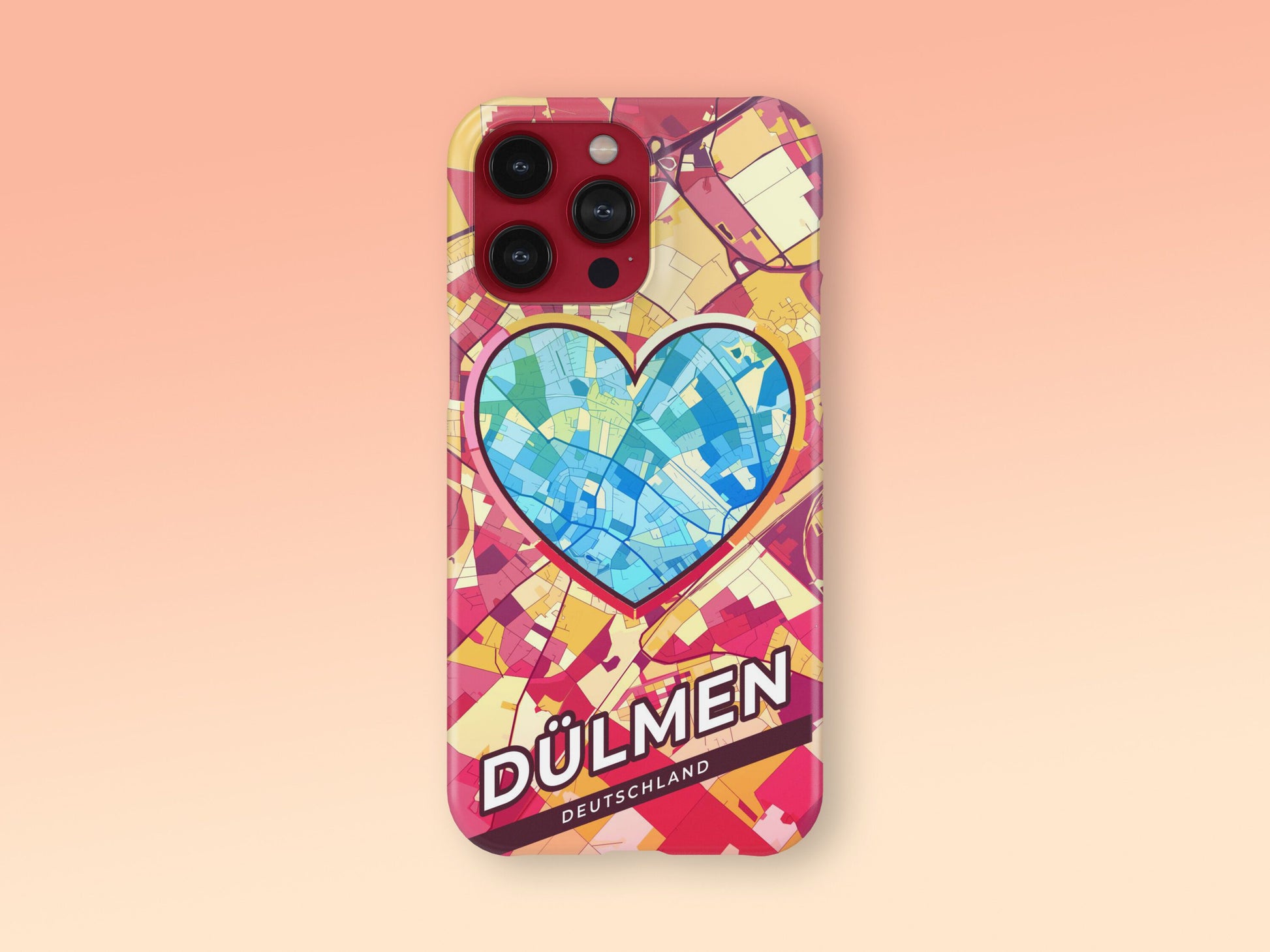 Dülmen Deutschland slim phone case with colorful icon. Birthday, wedding or housewarming gift. Couple match cases. 2
