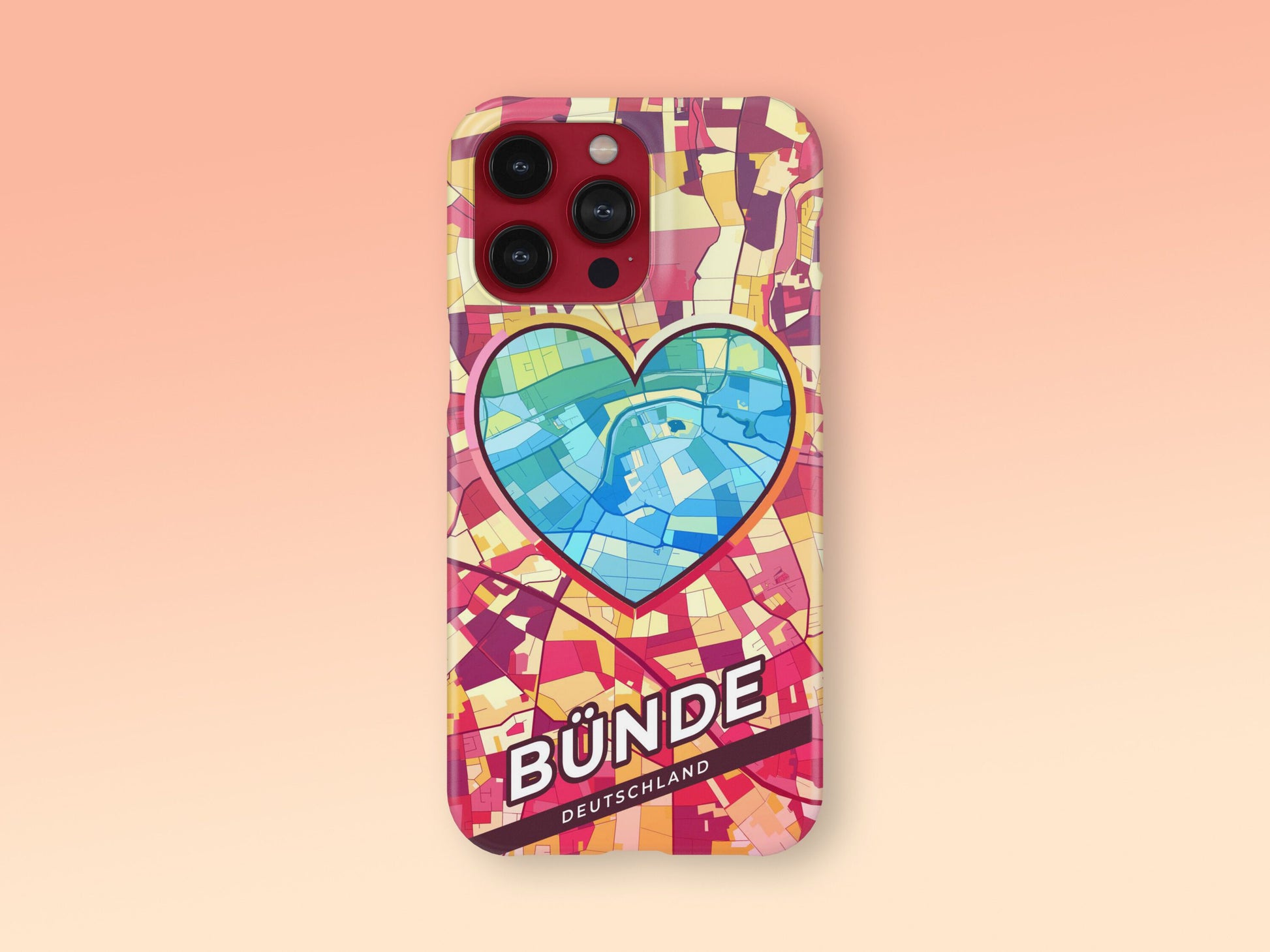 Bünde Deutschland slim phone case with colorful icon. Birthday, wedding or housewarming gift. Couple match cases. 2