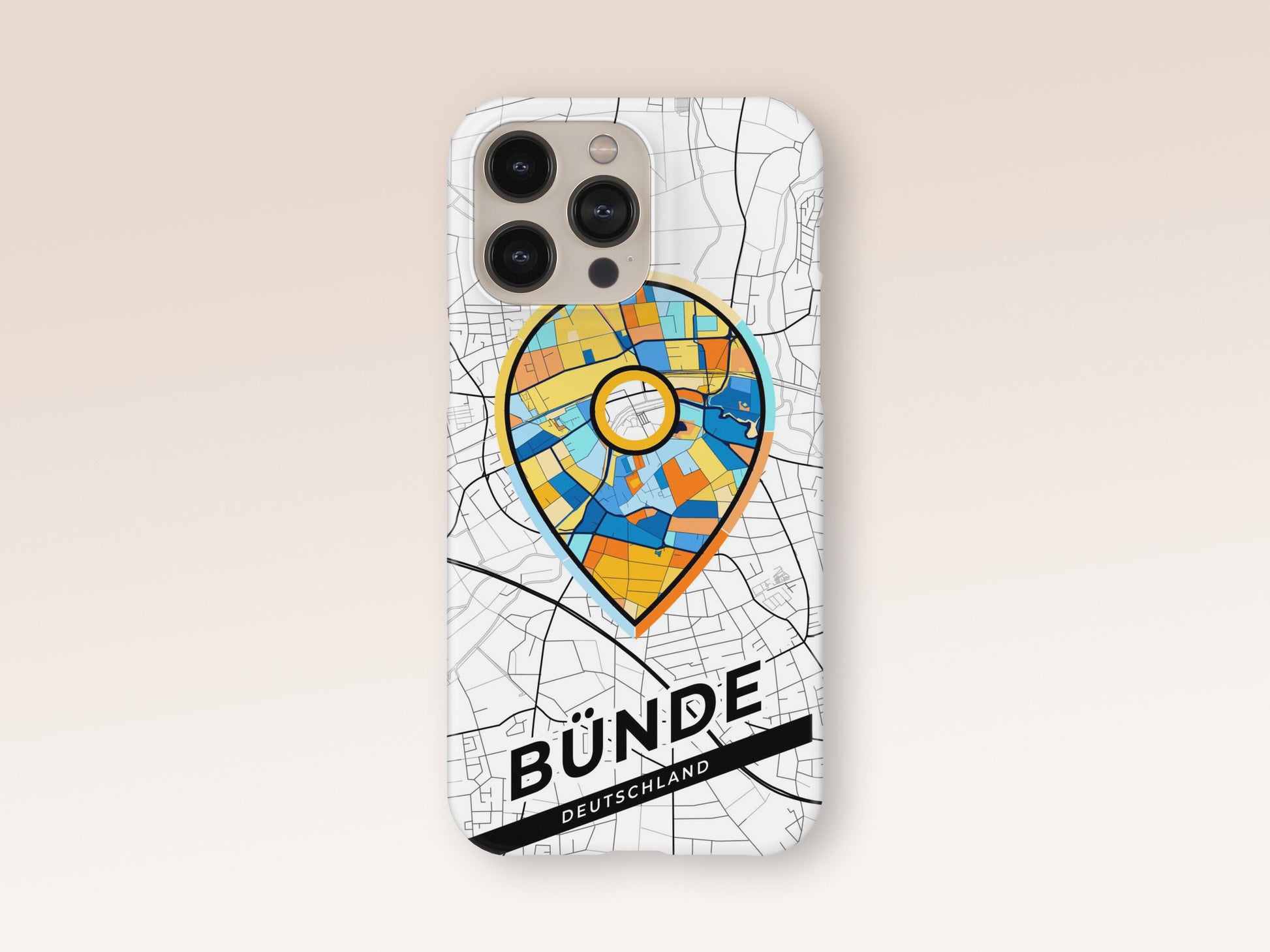 Bünde Deutschland slim phone case with colorful icon. Birthday, wedding or housewarming gift. Couple match cases. 1