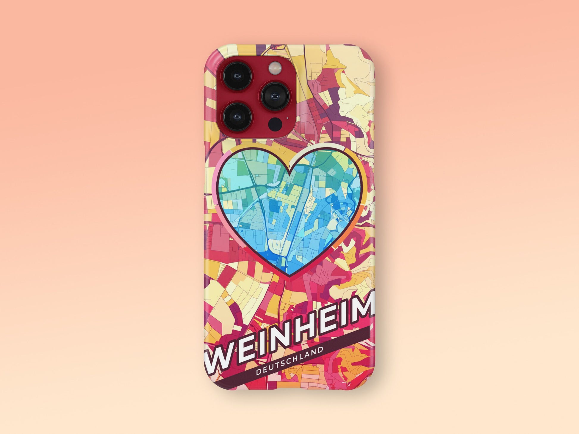 Weinheim Deutschland slim phone case with colorful icon 2