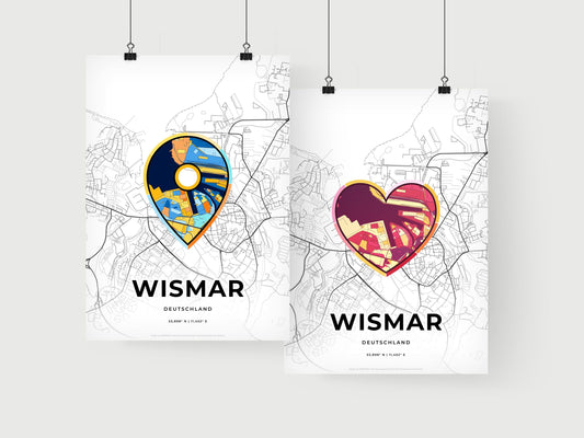 Wismar Germany art print for couples