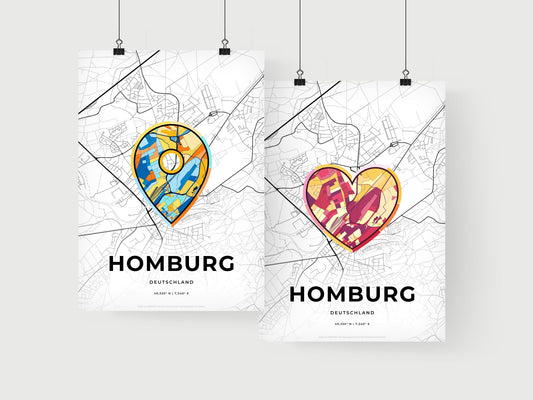 Homburg Germany art print for couples