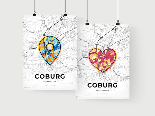 Coburg Germany art print for couples