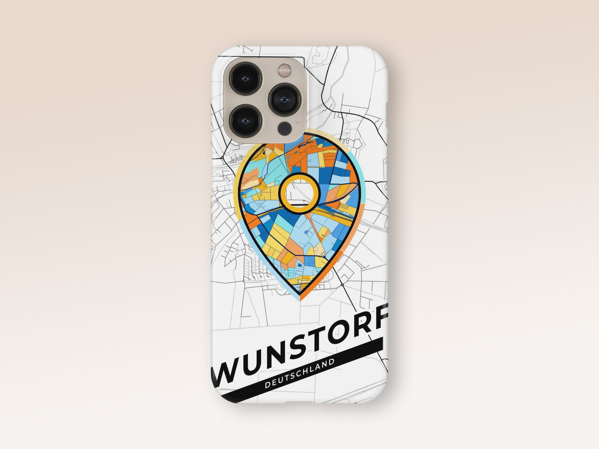 Wunstorf Deutschland slim phone case with colorful icon 1