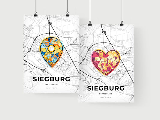 Siegburg Germany art print for couples
