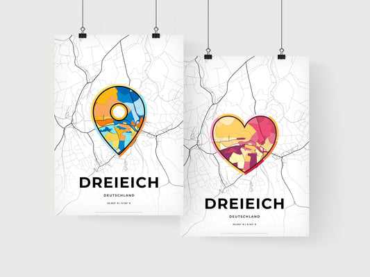 Dreieich Germany art print for couples