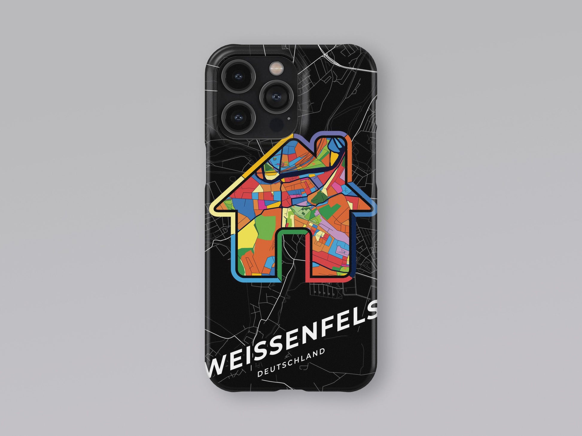 Weissenfels Deutschland slim phone case with colorful icon 3