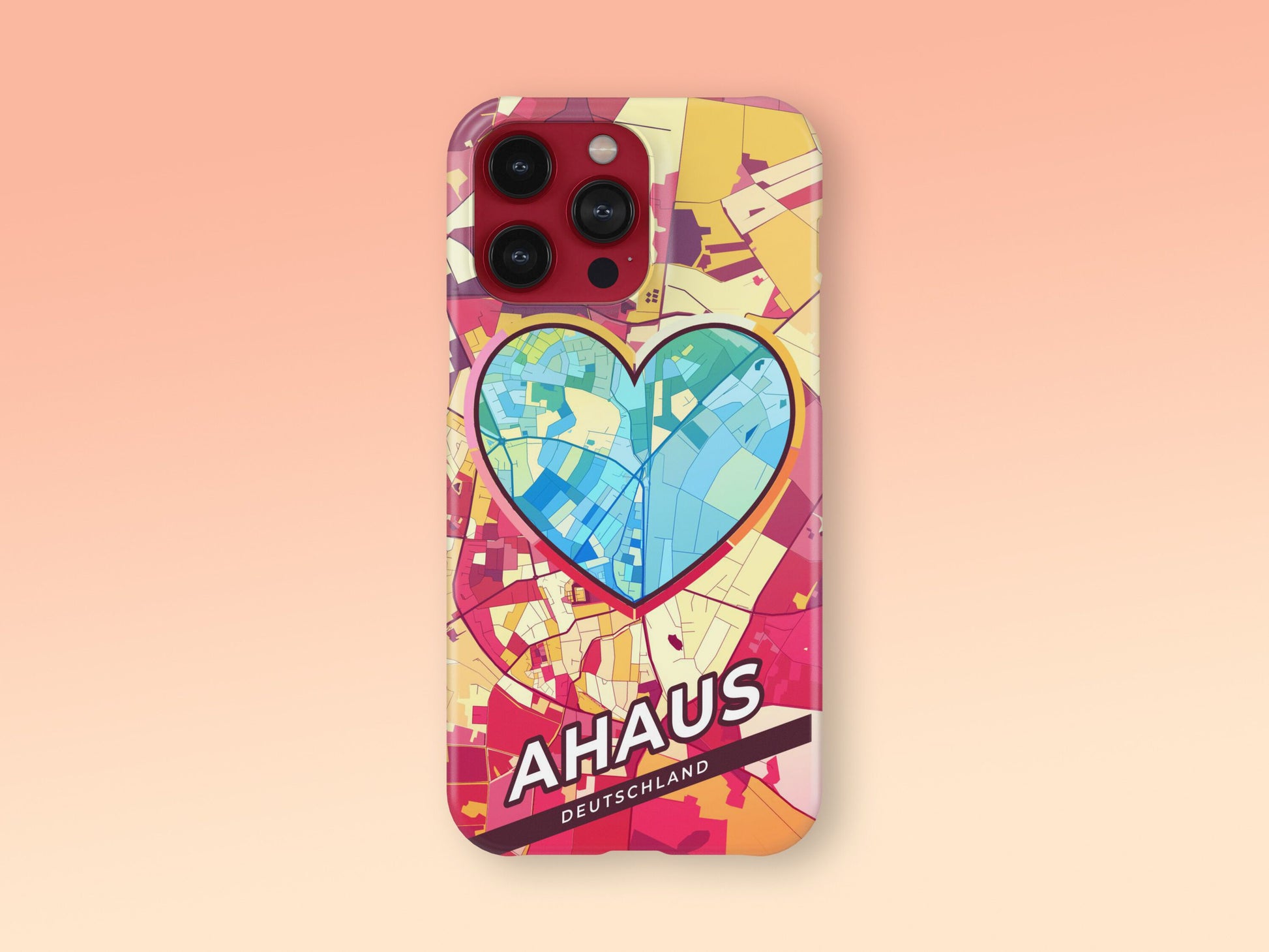 Ahaus Deutschland slim phone case with colorful icon. Birthday, wedding or housewarming gift. Couple match cases. 2