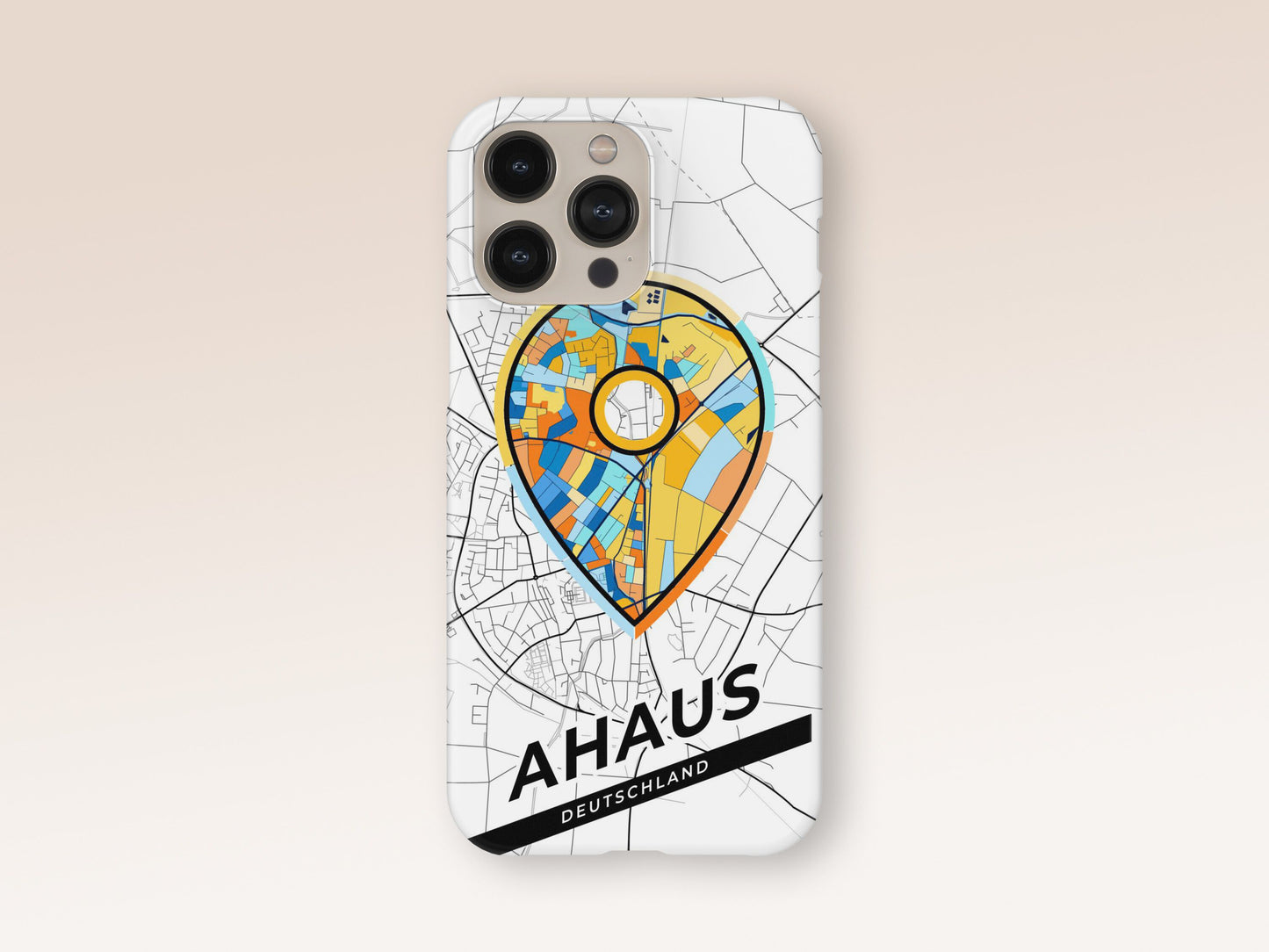 Ahaus Deutschland slim phone case with colorful icon. Birthday, wedding or housewarming gift. Couple match cases. 1