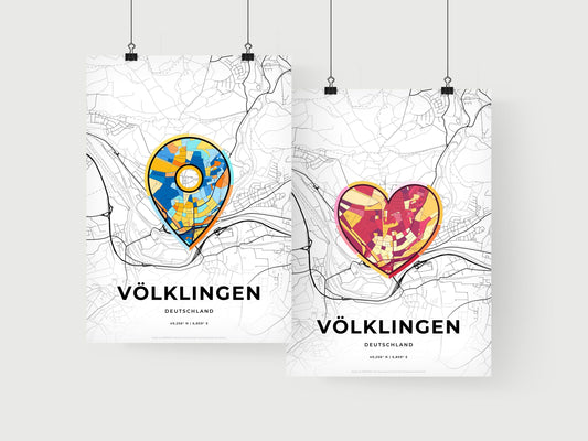 Volklingen Germany art print for couples