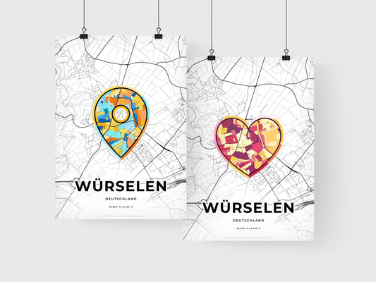 Wurselen Germany art print for couples