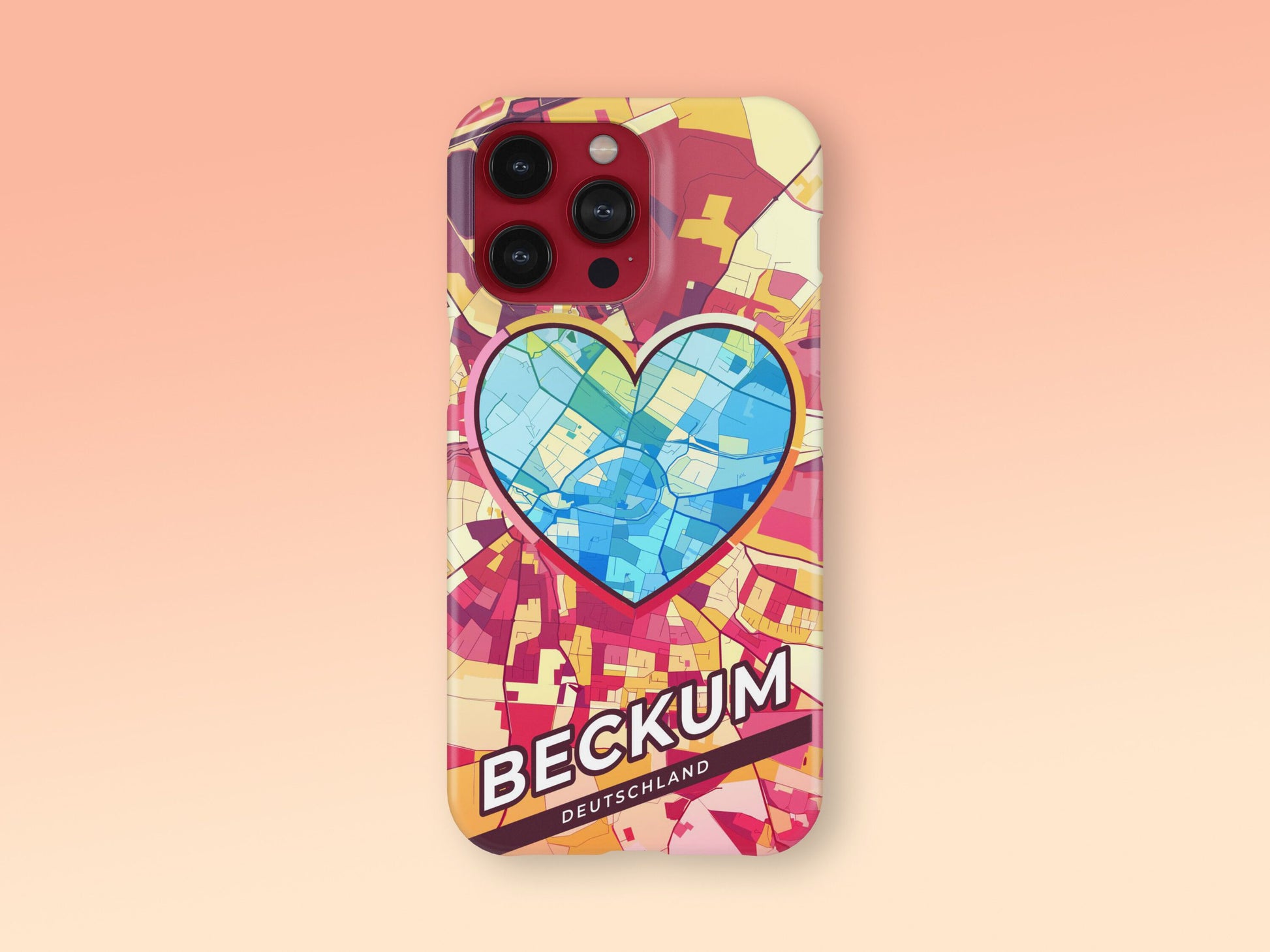 Beckum Deutschland slim phone case with colorful icon. Birthday, wedding or housewarming gift. Couple match cases. 2