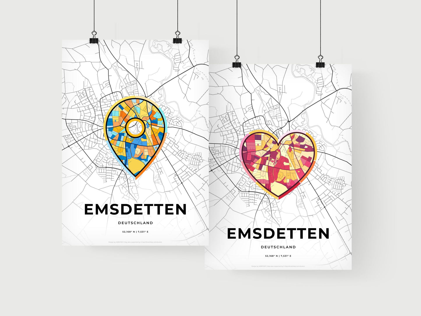 Emsdetten Germany art print for couples