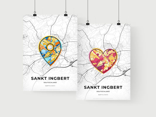 Sankt Ingbert Germany art print for couples