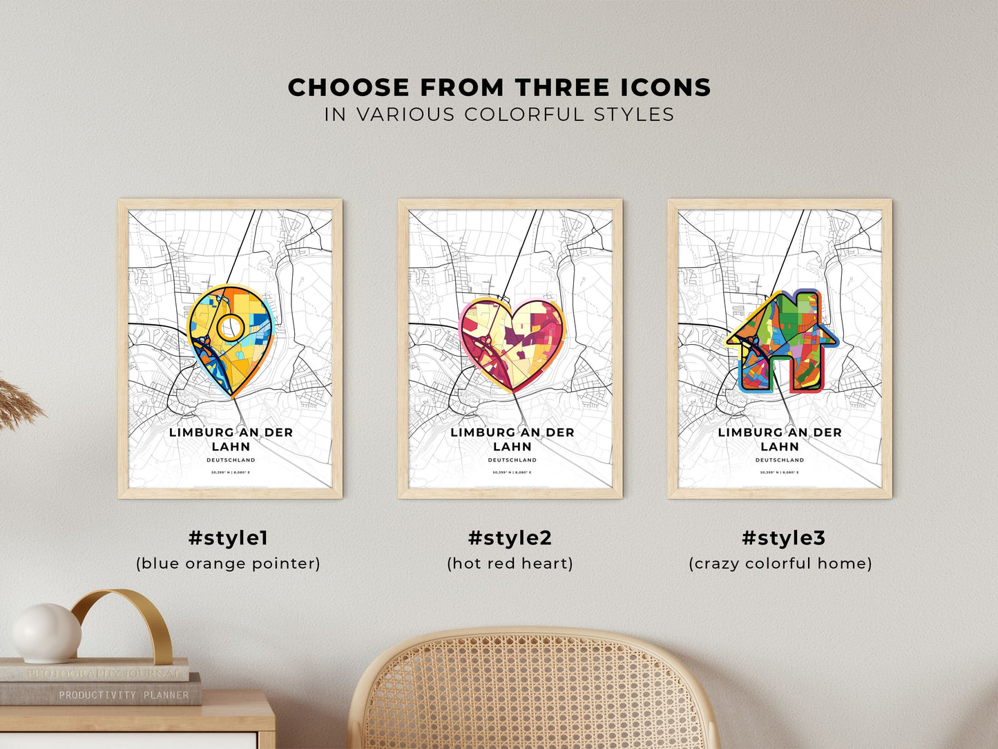 Limburg An Der Lahn Germany maps with colorful icons