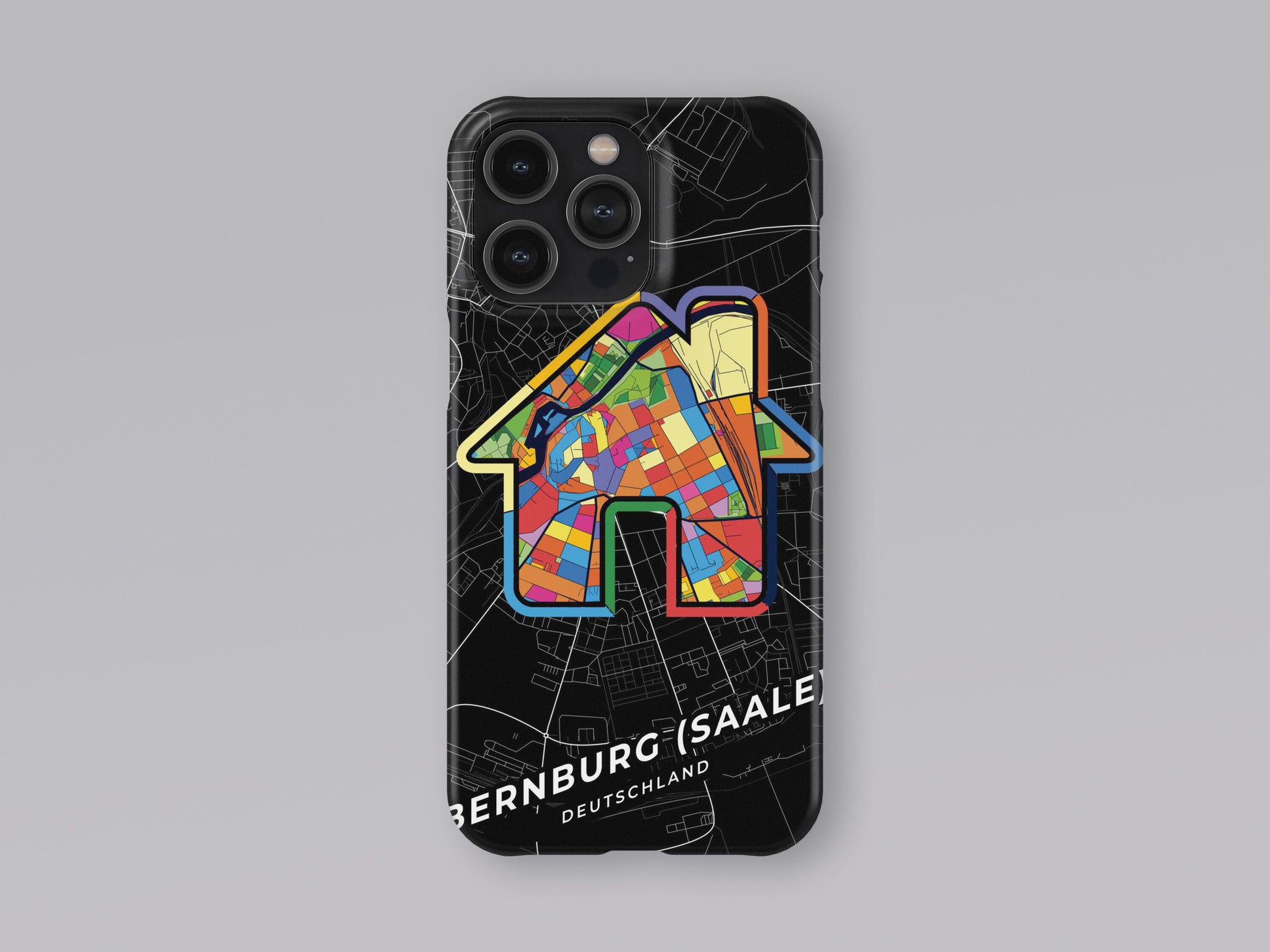 Bernburg (Saale) Deutschland slim phone case with colorful icon. Birthday, wedding or housewarming gift. Couple match cases. 3