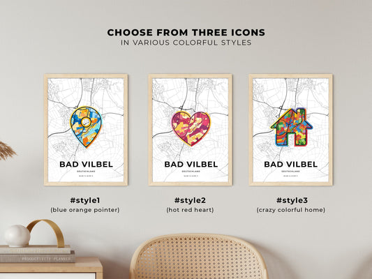 Bad Vilbel Germany maps with colorful icons