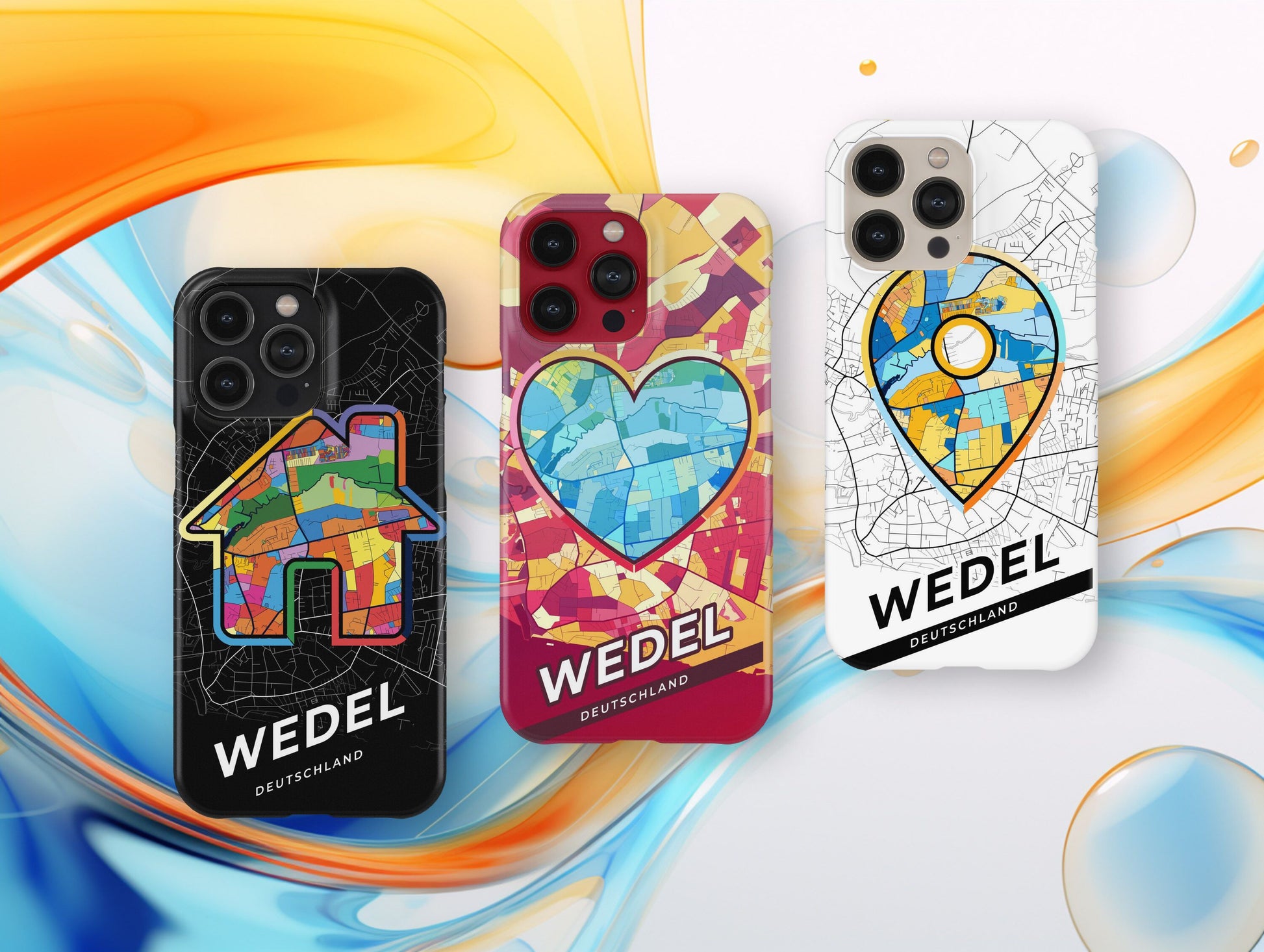 Wedel Deutschland slim phone case with colorful icon