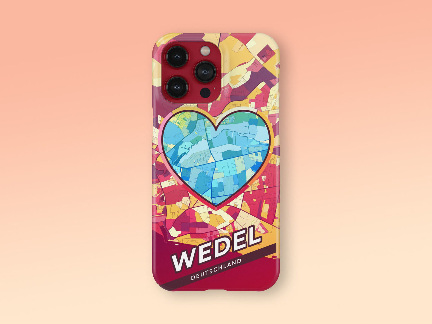 Wedel Deutschland slim phone case with colorful icon 2