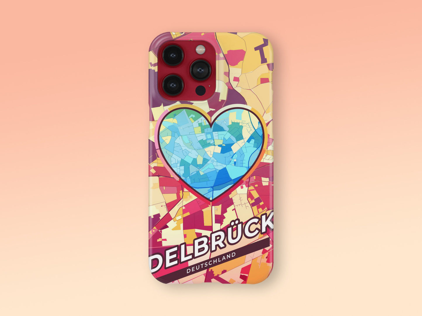 Delbrück Deutschland slim phone case with colorful icon. Birthday, wedding or housewarming gift. Couple match cases. 2
