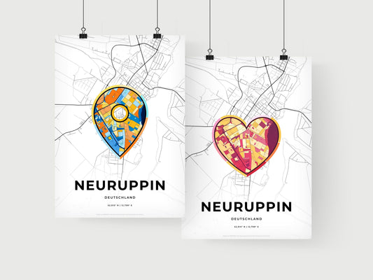 Neuruppin Germany art print for couples