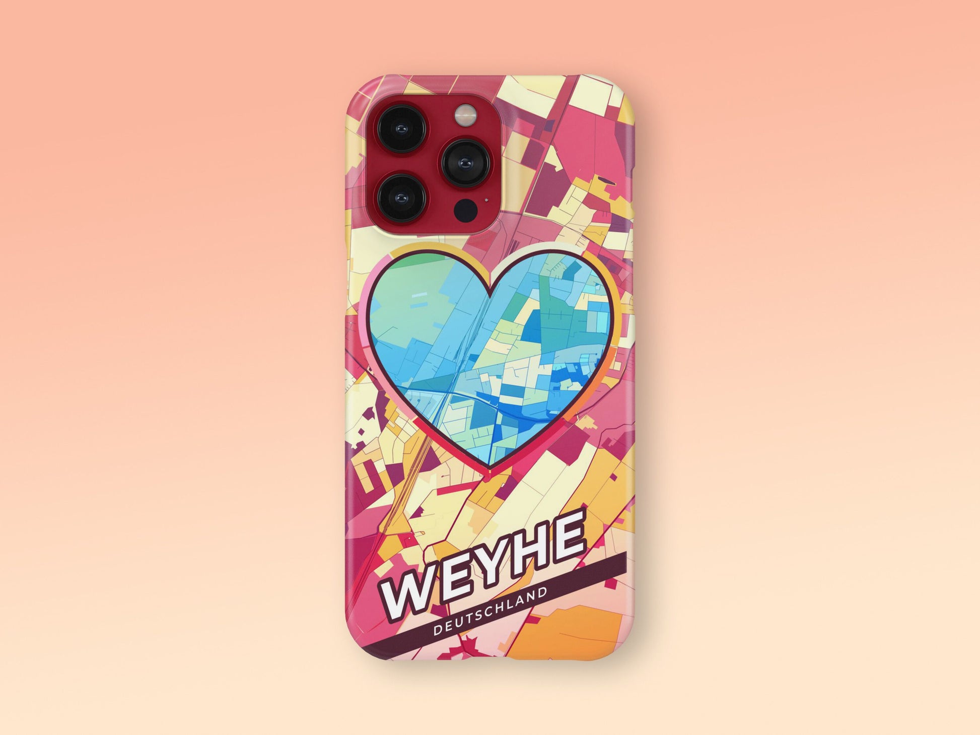 Weyhe Deutschland slim phone case with colorful icon 2