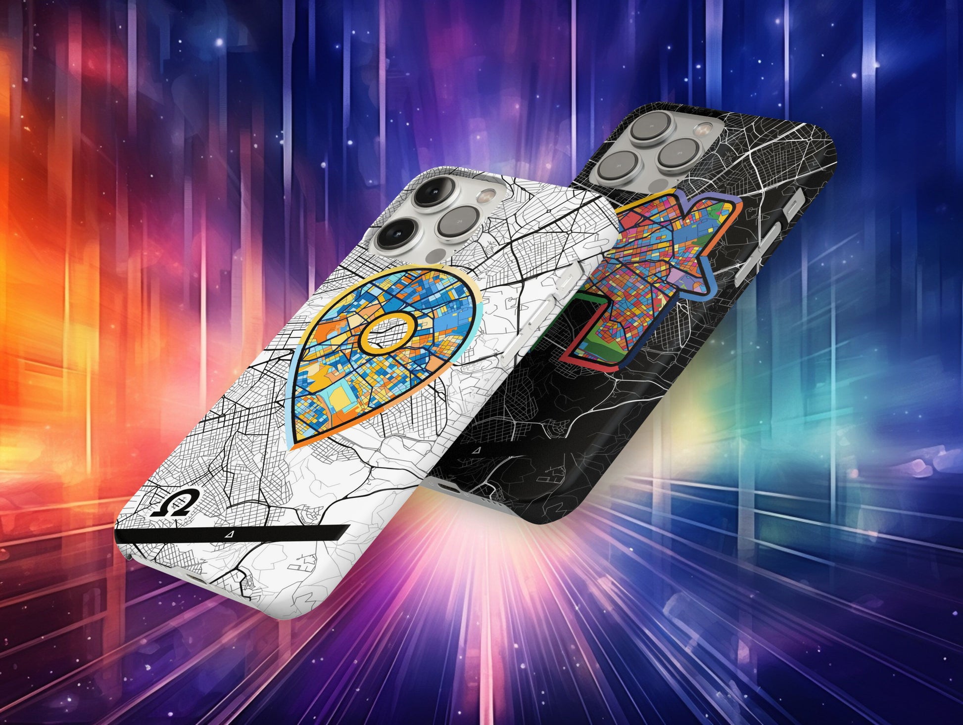 Ζωγραφου Ελλαδα slim phone case with colorful icon
