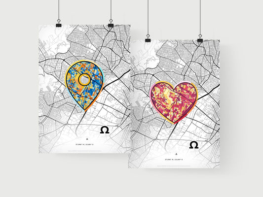 Egaleo Greece art print for couples