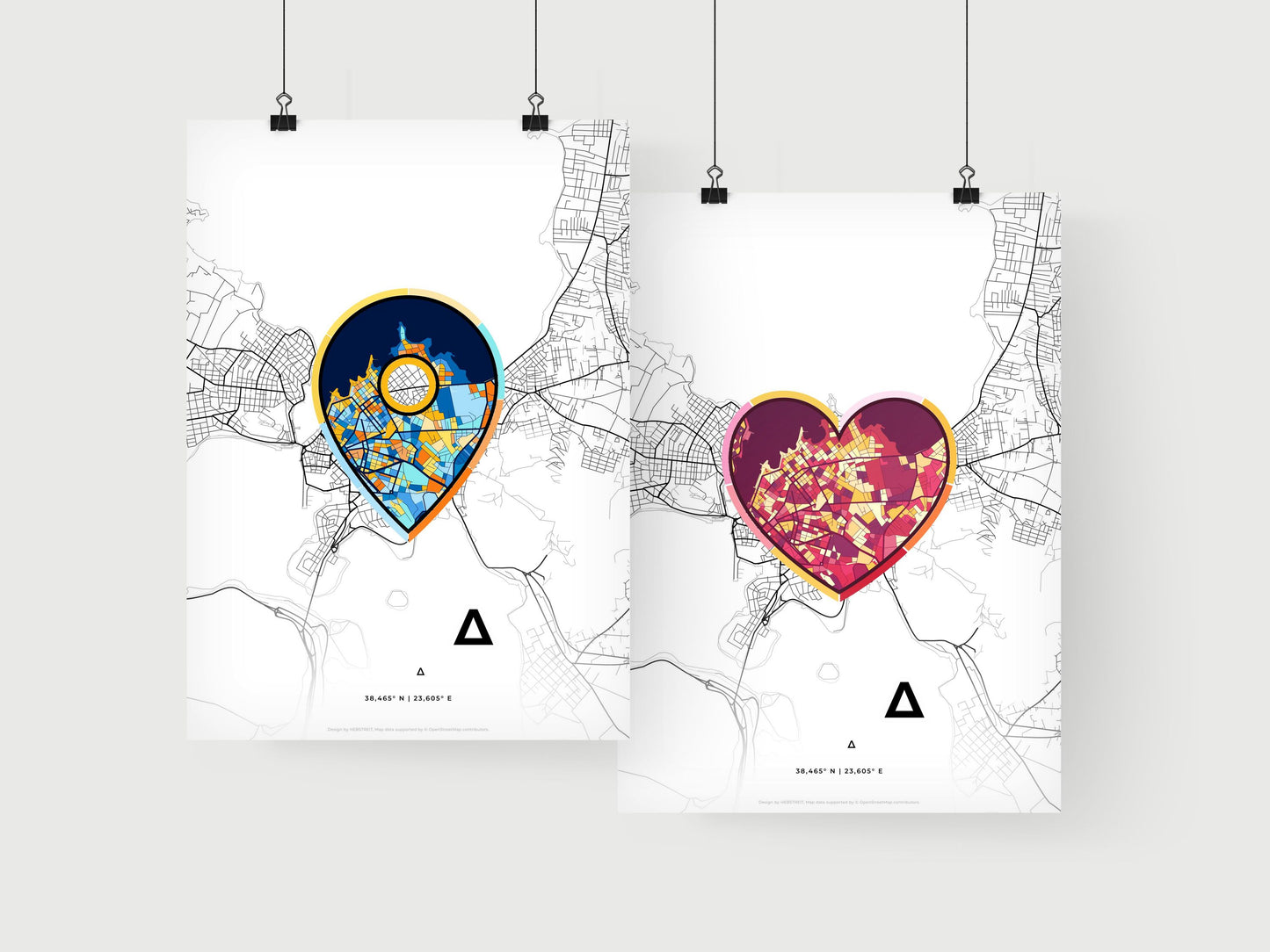 Chalcis Greece art print for couples