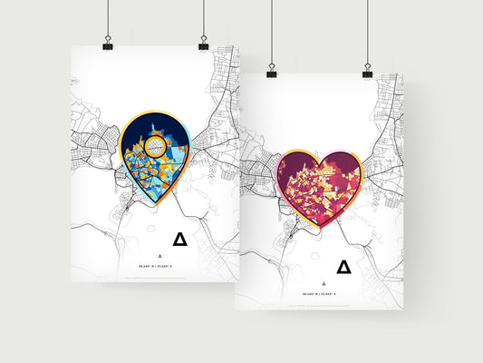 Chalcis Greece art print for couples