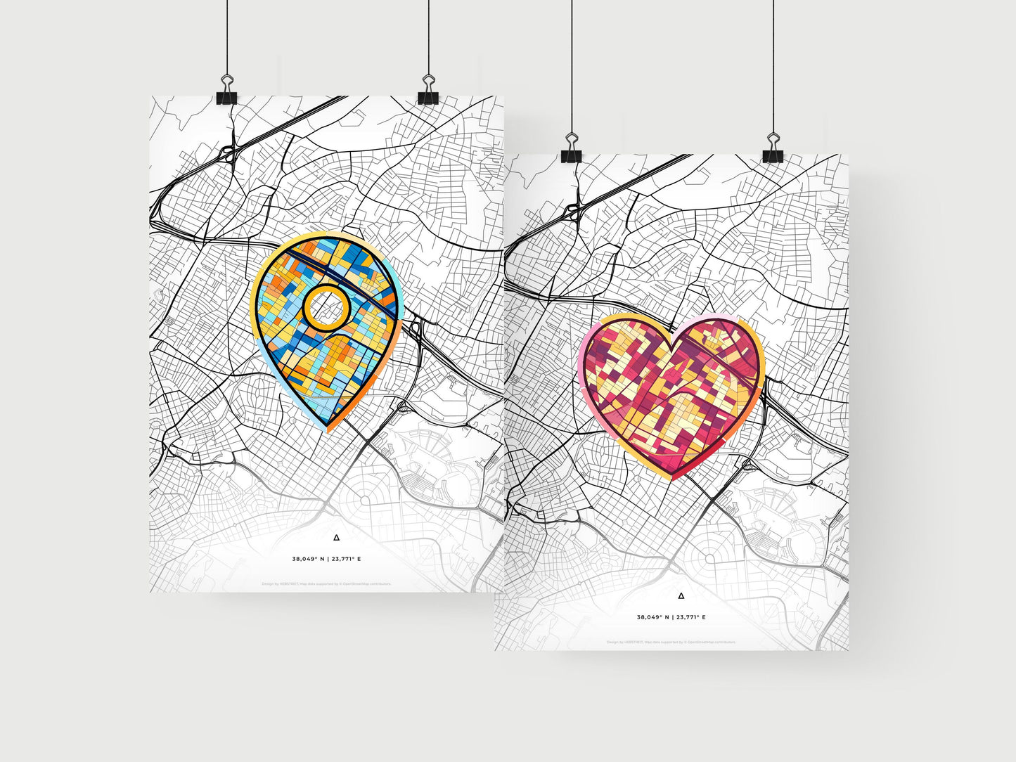 Irakleio Greece art print for couples