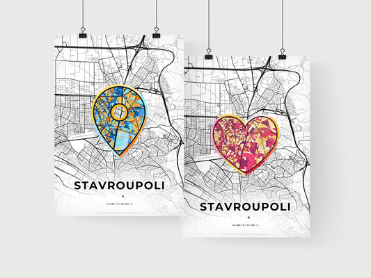 Stavroupoli Greece art print for couples