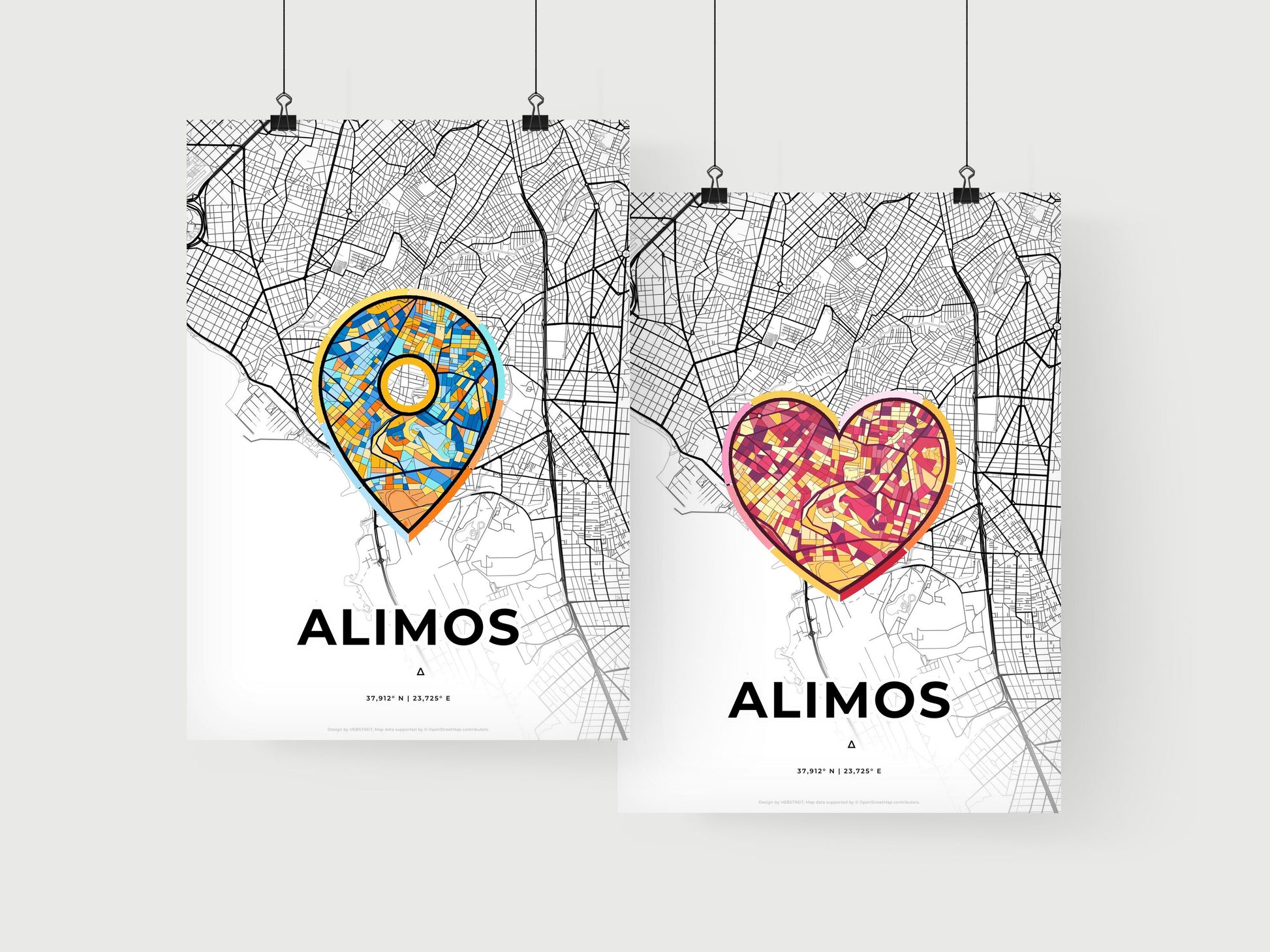 Alimos Greece art print for couples