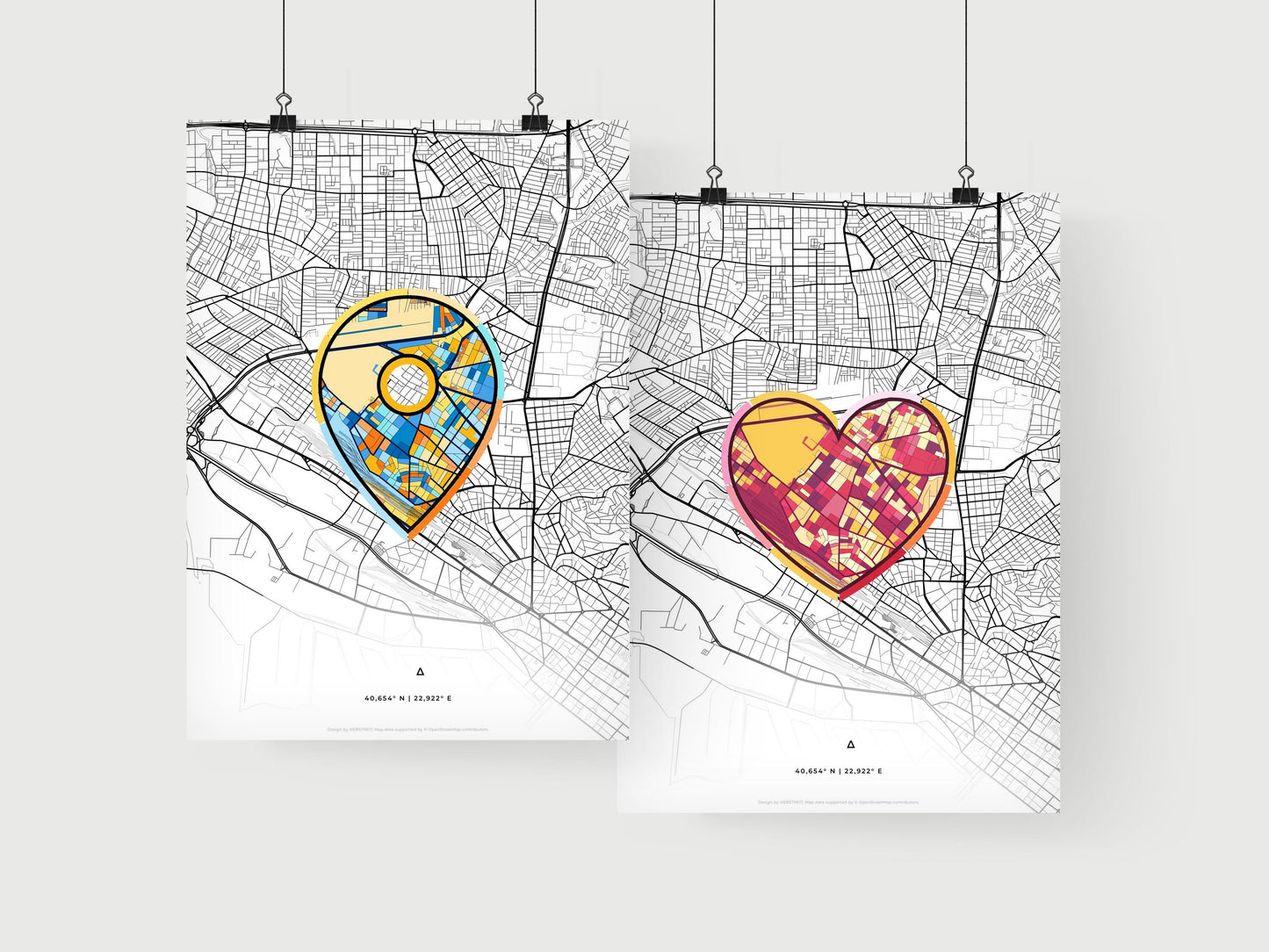 Ampelokipoi Greece art print for couples