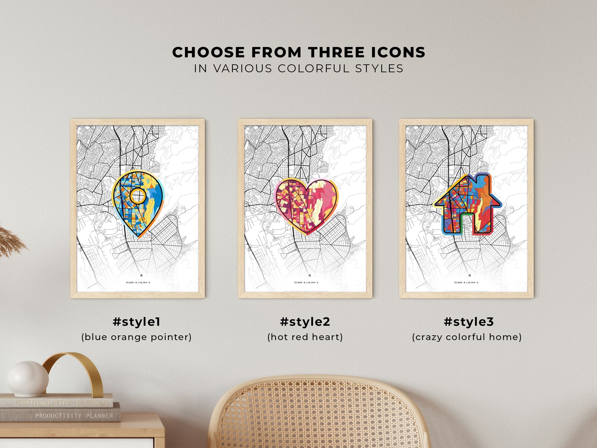 Argyroupoli Greece maps with colorful icons