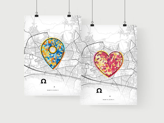 Ano Liosia Greece art print for couples