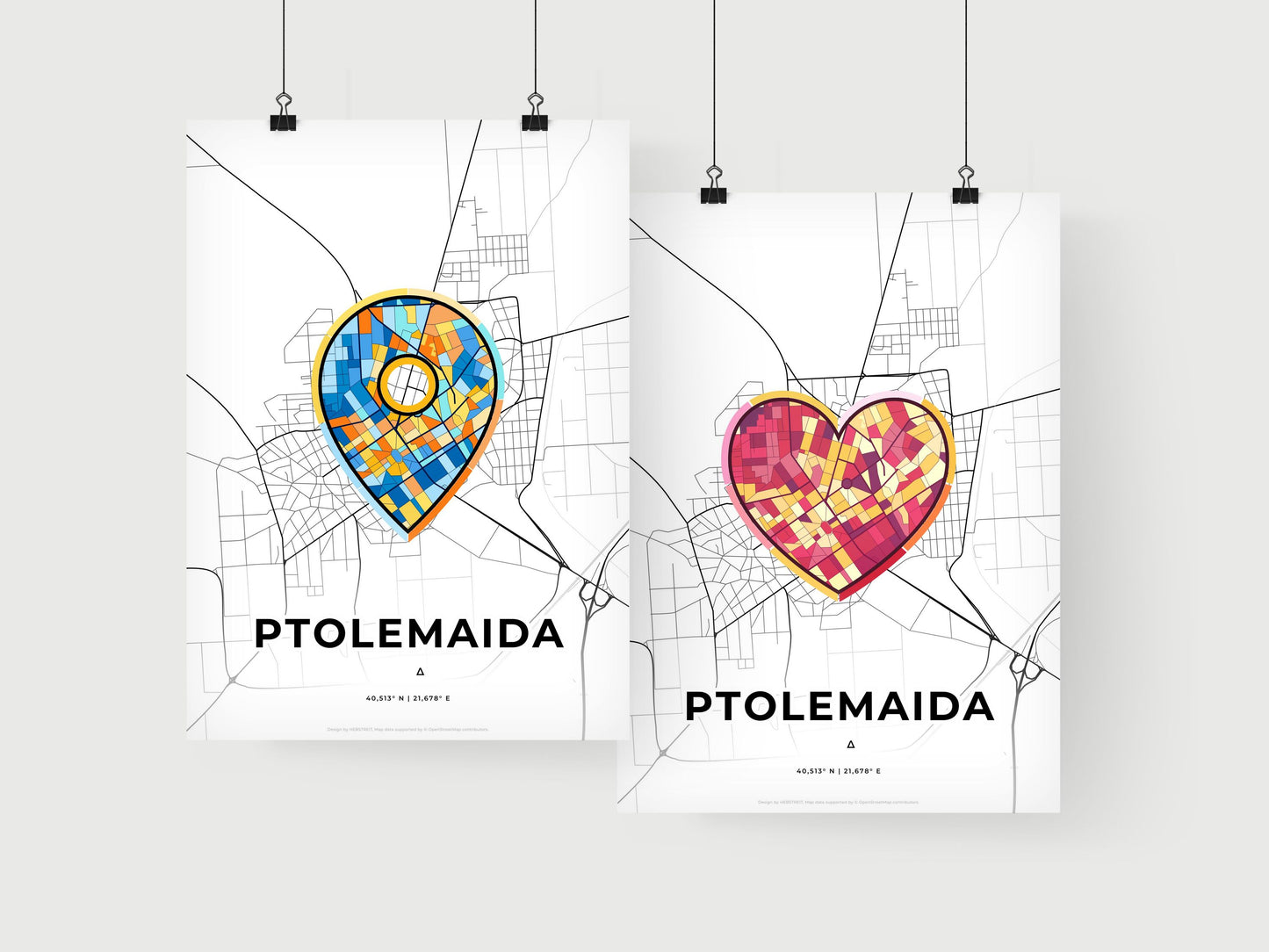 Ptolemaida Greece art print for couples