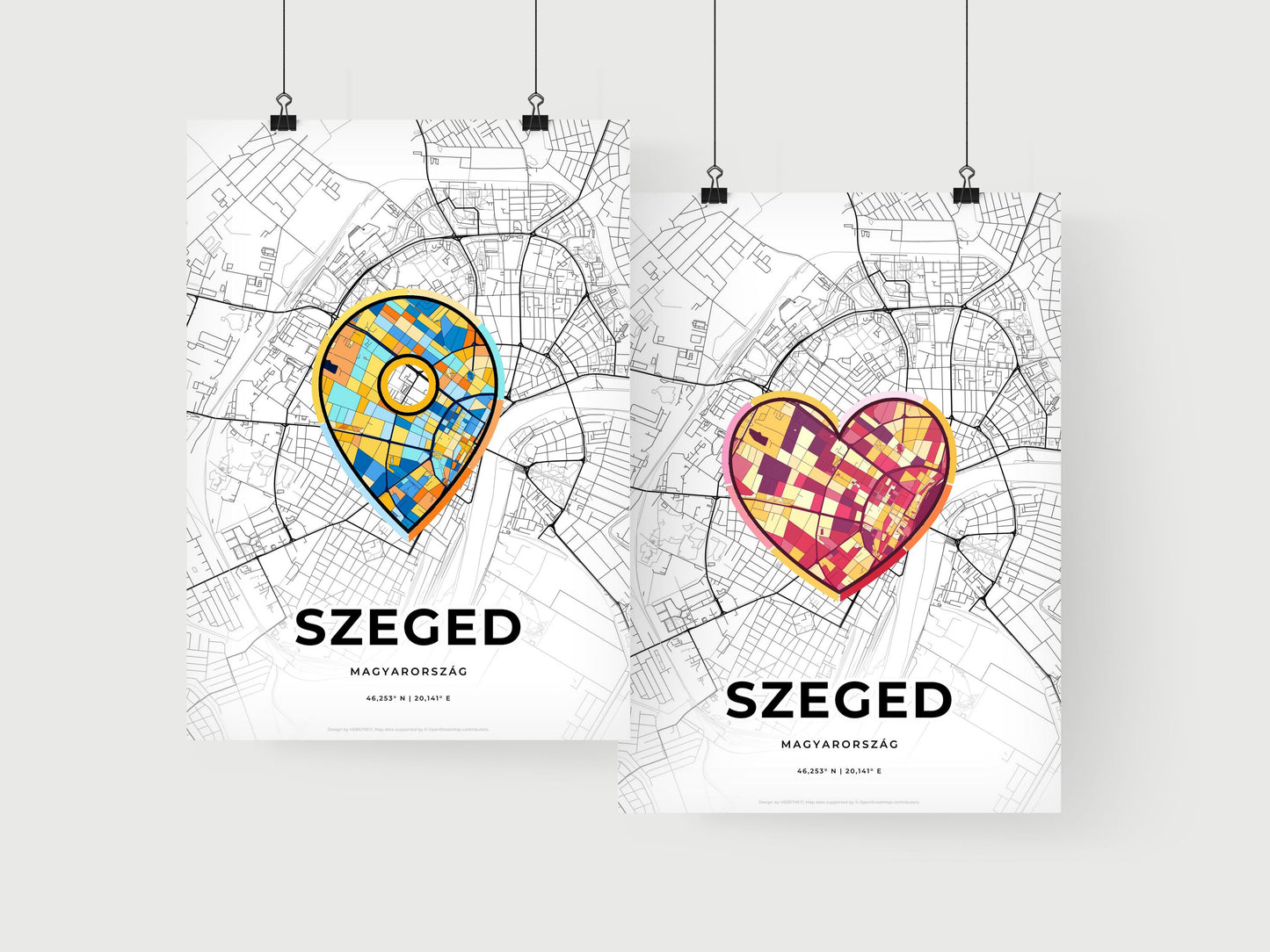 Szeged Hungary art print for couples