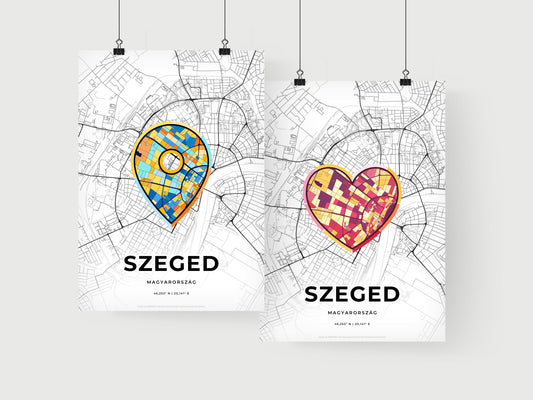 Szeged Hungary art print for couples