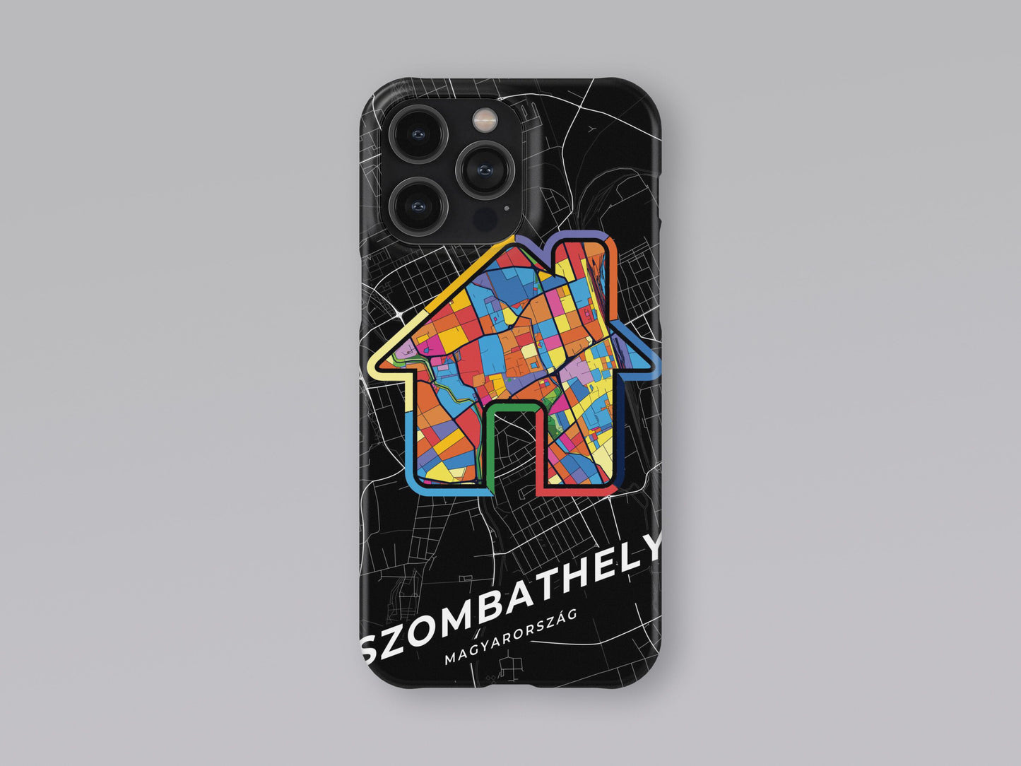 Szombathely Hungary slim phone case with colorful icon 3