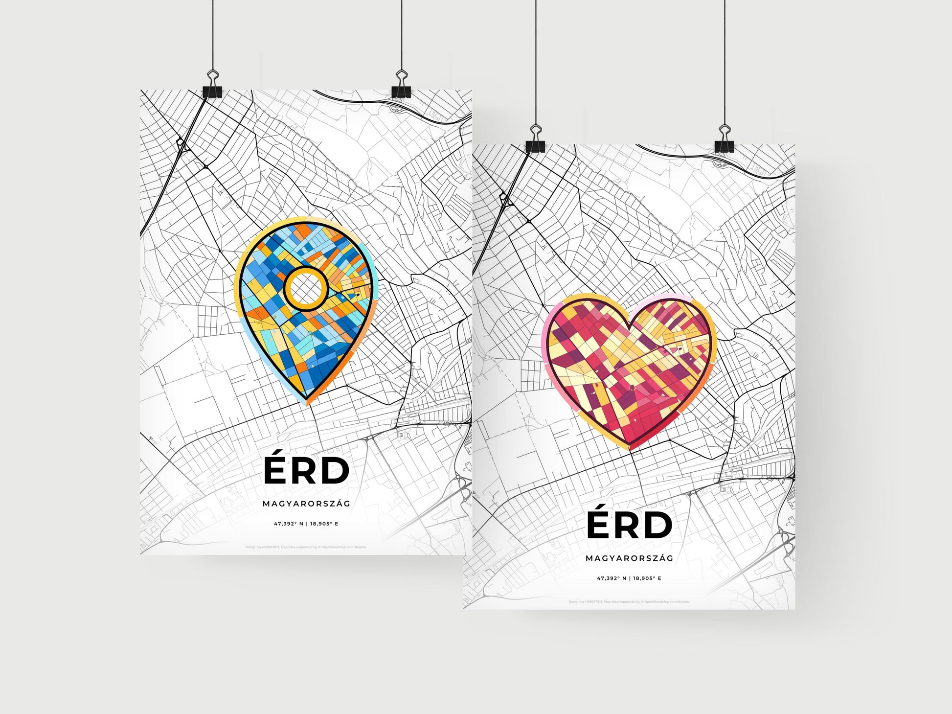 Érd Hungary art print for couples