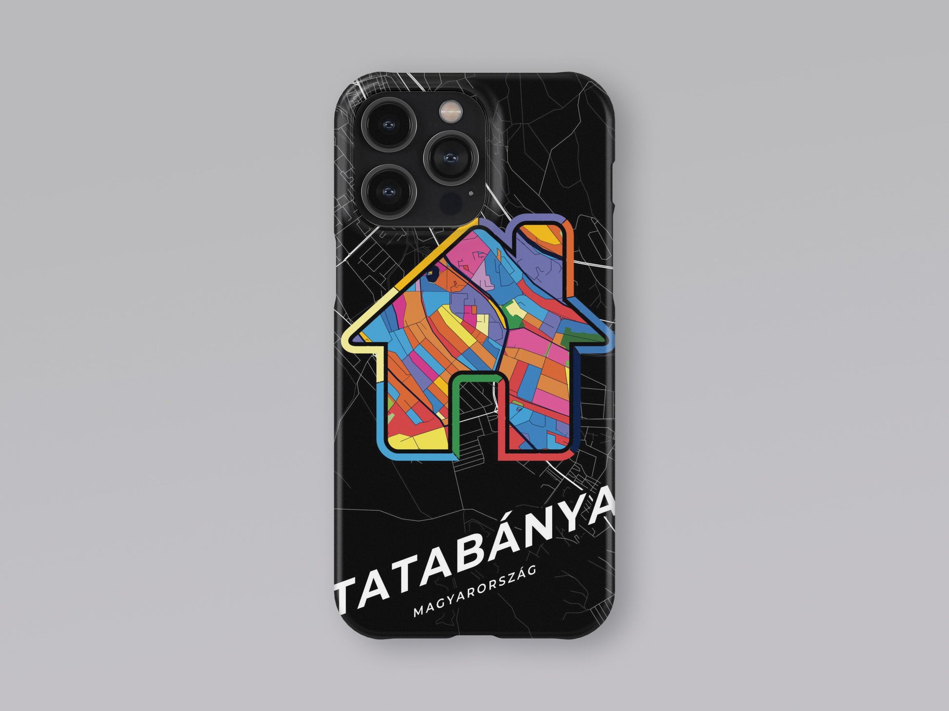 Tatabánya Hungary slim phone case with colorful icon 3