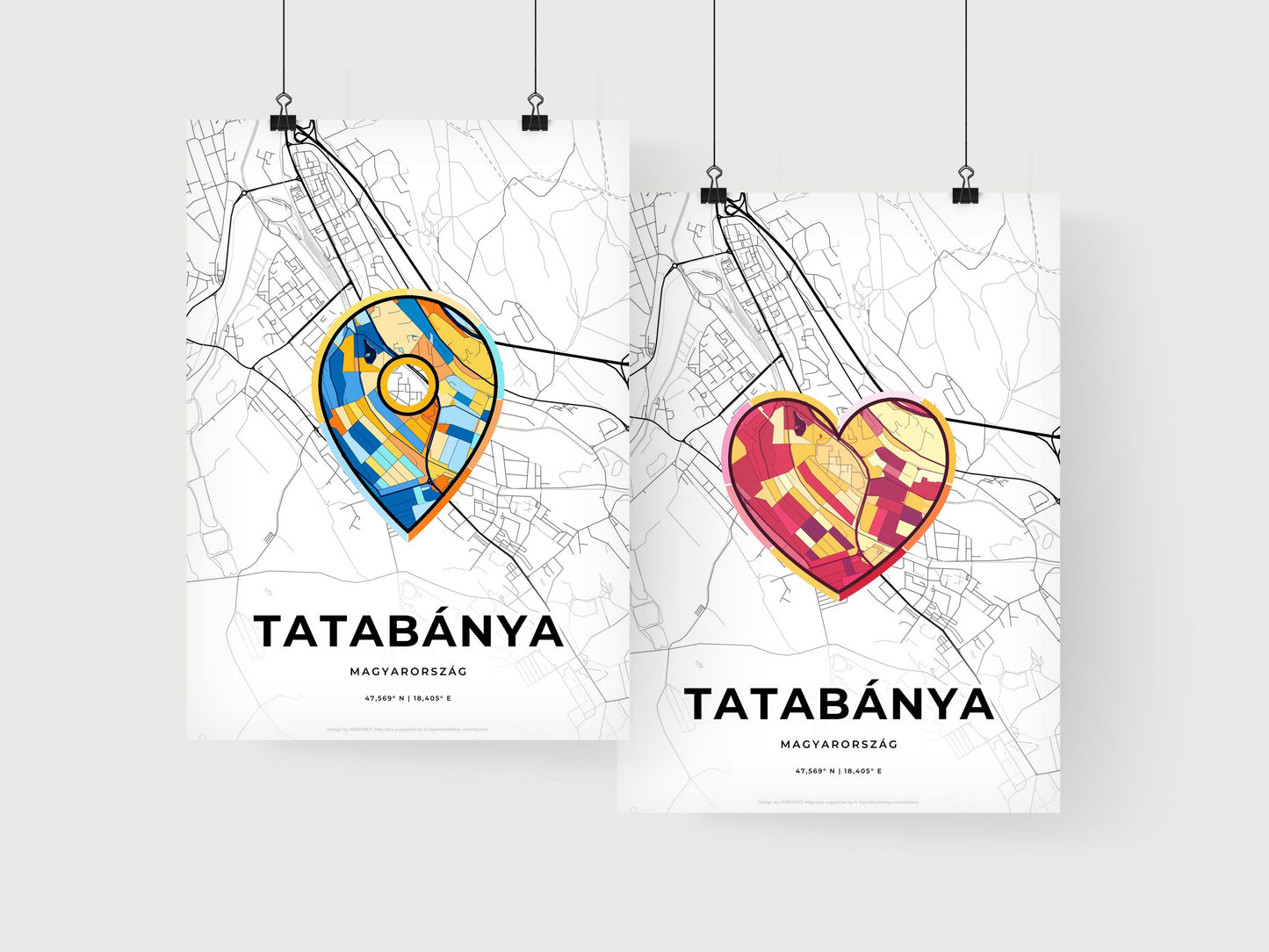 Tatabánya Hungary art print for couples