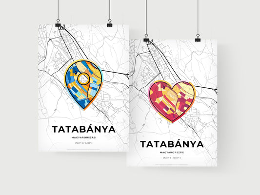 Tatabánya Hungary art print for couples