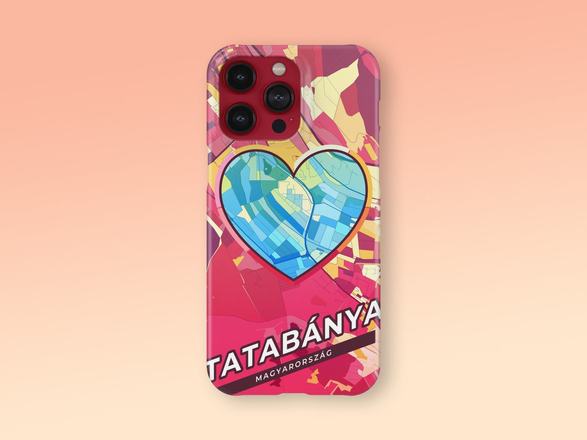 Tatabánya Hungary slim phone case with colorful icon 2