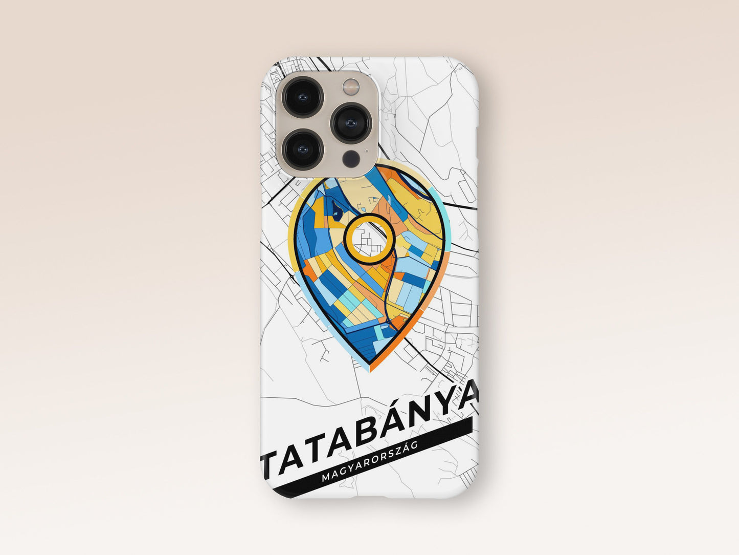 Tatabánya Hungary slim phone case with colorful icon 1
