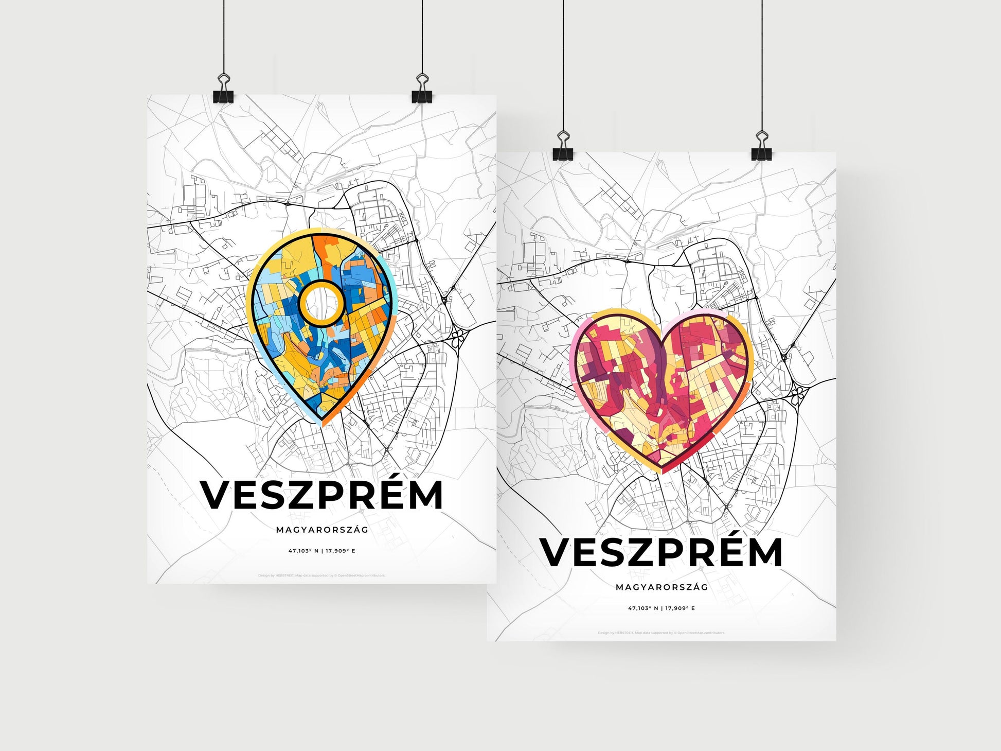 Veszprém Hungary art print for couples