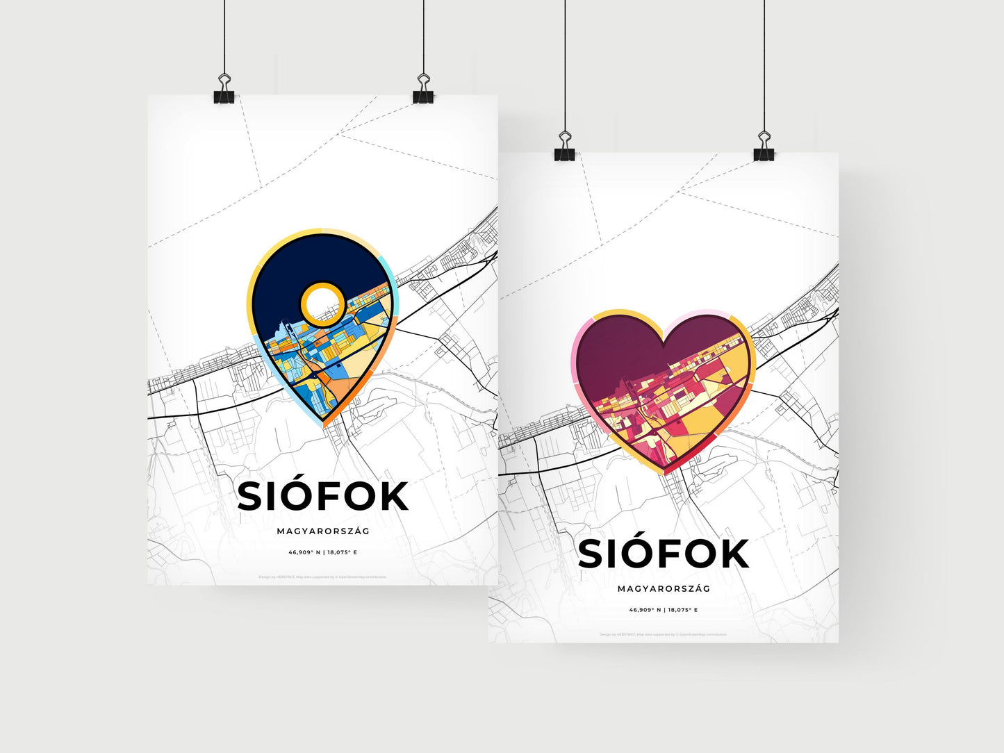 Siófok Hungary art print for couples