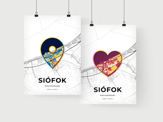 Siófok Hungary art print for couples