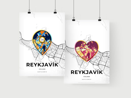 Reykjavík Iceland art print for couples